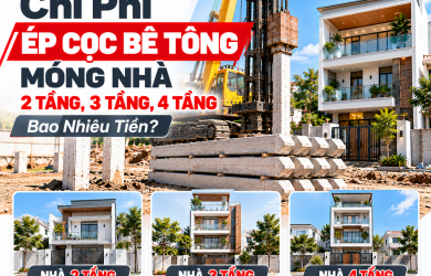 Chi Phí Ép Cọc Bê Tông Móng Nhà 2 Tầng, 3 Tầng, 4 Tầng Bao Nhiêu Tiền?