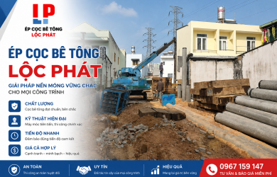 Ép Cọc Bê Tông Giá Tốt – Uy Tín, Chất Lượng, Thi Công Nhanh